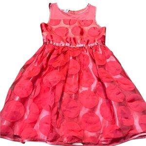 Holiday Editions Vibrant Pink Sleeveless Dress girls size 10/12 good used condit